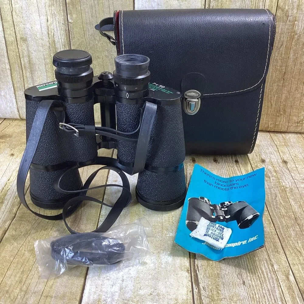 VTG Mercury Binoculars Case 7x50 372 ft at 1000 yds Lightweight Model 1112 Black